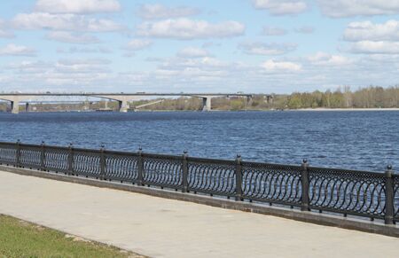 Embankment on Volga riverの写真素材