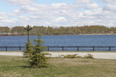 Volga river in Yaroslavlの写真素材