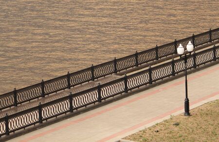 The quay on Volga in Yaroslavlの写真素材