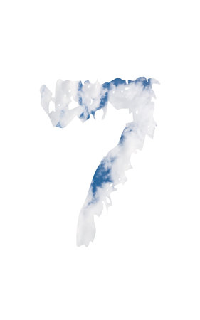 Cloudn Number On a white background