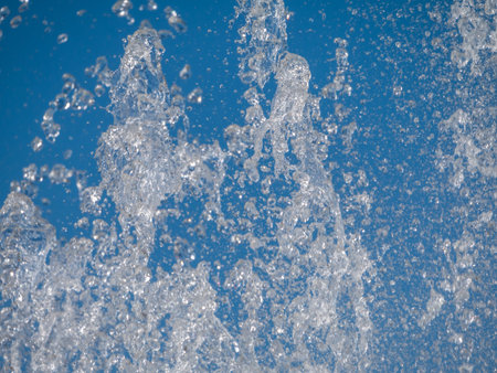 Water splash With blue background