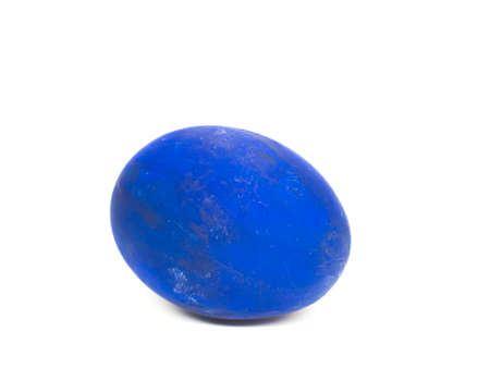 Eggs stained on white backgroundの写真素材