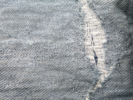 Closeup Old denim jean texture  background.の写真素材