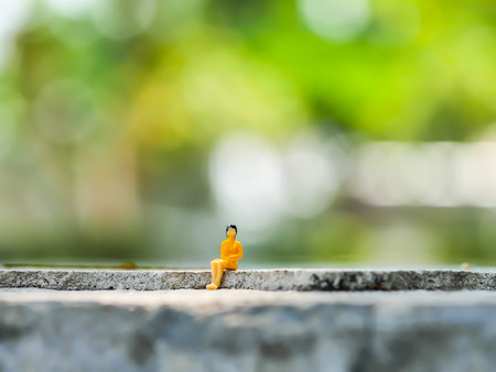 Miniature people business traveler conceptの写真素材