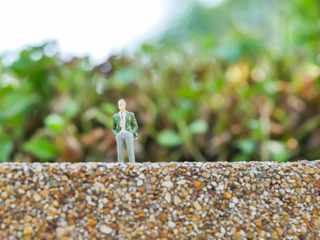 Miniature people business traveler conceptの写真素材