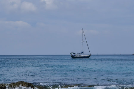 Phromthep Cape Beautiful Andaman sea view in Phuket island Thailand.