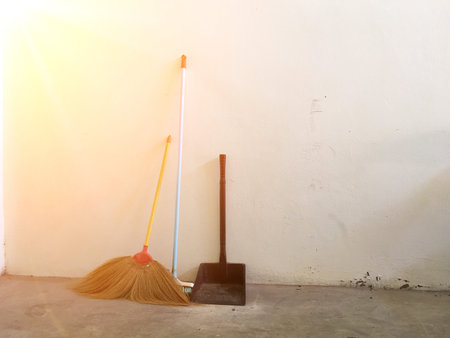 Home cleaning kit, broom, mop, scoop