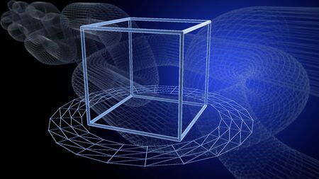 3D Blockchain Digital data,background technology,concept network connectionsの写真素材