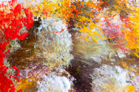 Hand drawn oil painting. Abstract art background.の写真素材