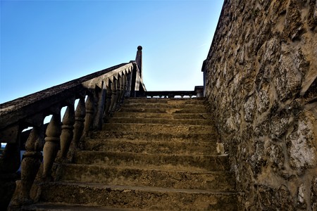 Old Stairs to museum in Novo Mesto, Sloveniaの写真素材