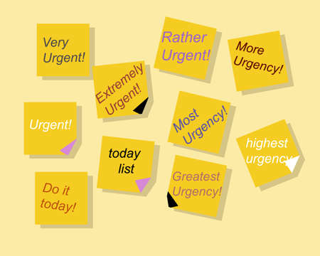 Urgent and more urgent notes vectorのイラスト素材