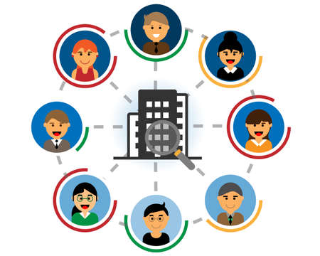search for talent candidates vectorのイラスト素材