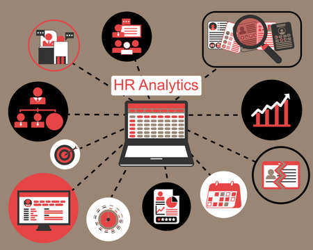 data for HR Analytics vectorのイラスト素材