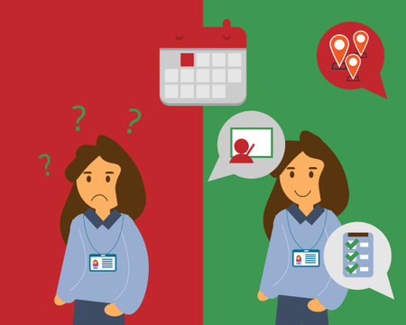 employee experience on the first day vector