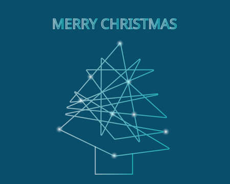 Christmas tech tree vector for Merry Christmasのイラスト素材