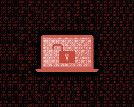 Data leak or hacked concept illustration.