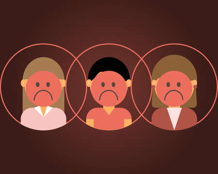 angry employee or angry customer vectorのイラスト素材