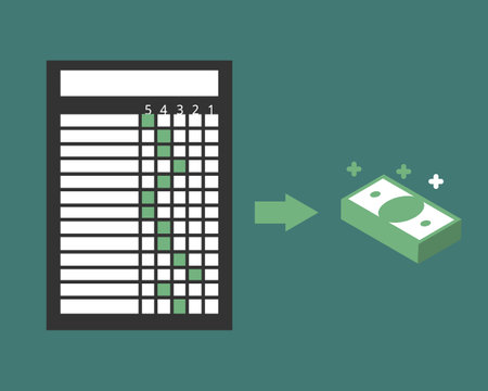 Employee performance review form to evaluate salary raise vectorのイラスト素材
