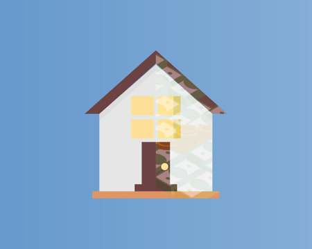 house loan or refinance your house to get urgent cash vectorのイラスト素材