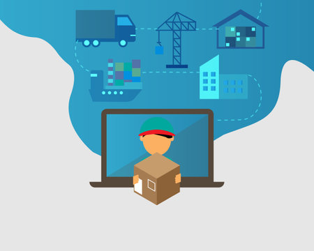 Delivered duty paid (DDP) which seller take all expense and responsibilities to deliver to buyer vectorのイラスト素材