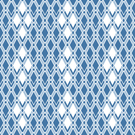 seamless pattern with diamond shape in light blue and white background for Wallpaper, fabric, and textile designのイラスト素材
