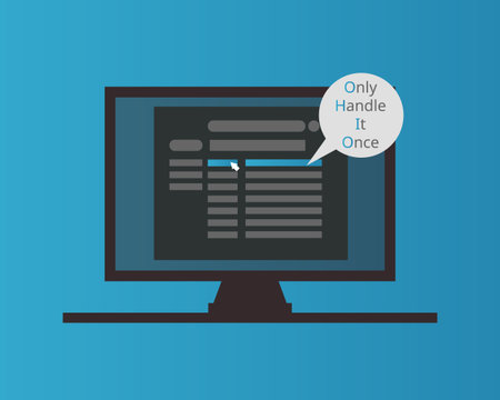 Only Handle it Once (OHIO) to increase productivity by finish the work immediately