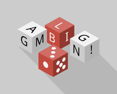 gambling dice to show that you are addicted to gambling vectorのイラスト素材