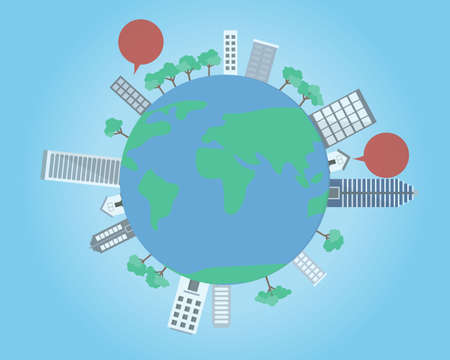hybrid workplace with employees working from home and working from office to work remotely togetherのイラスト素材