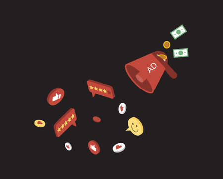 Guerrilla Marketing is a marketing tactic with small budget to surprise in order to promote a product or serviceのイラスト素材