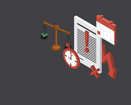 warning letter is a formal document that confirms and addresses performance issues with an employeeのイラスト素材