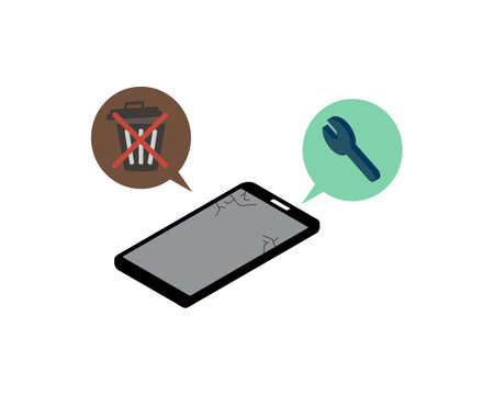 Electronics right to repair proposed legislation for equipment owners to repair their devicesのイラスト素材