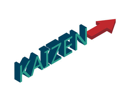 kaizen for business activities that continuously improve all functionsのイラスト素材