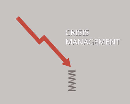 Crisis management is the strategies designed to help an organization deal with a sudden and significant negative eventのイラスト素材