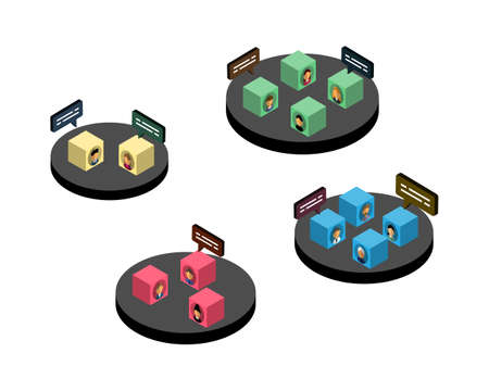 Tribal Marketing is the process of segmenting audiences based on shared beliefs, affinities and interests, instead of clustering by demographics such as age and genderのイラスト素材