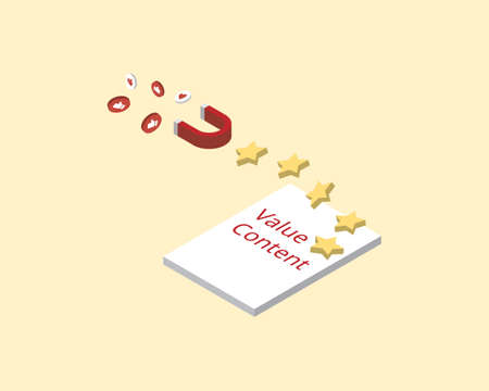 value content to influence and attract more customers or audiencesのイラスト素材