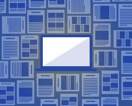 mum algorithm or Multitask Unified Model algorithm for AI searching with many articles worldwideのイラスト素材