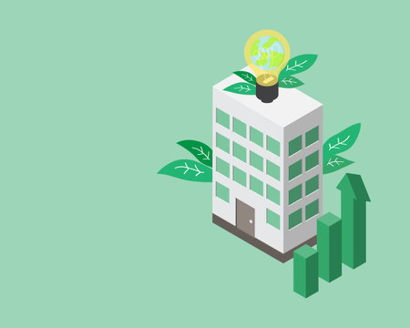 Sustainable business ecosystem to grow the company with an environment friendly way in the long termのイラスト素材