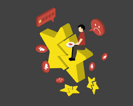 toxic customer or angry customer and makes unreasonable demandsのイラスト素材