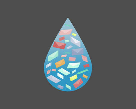 Drip campaigns are automated emails that go out based on specific timelines or user actions and user behaviorのイラスト素材