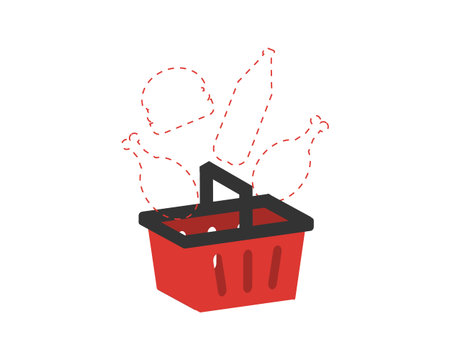 the great food shortages with higher price and low inventory stock but not enough foodのイラスト素材