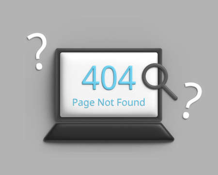 3d 404 error or page not found is an HTTP status code that means that the page you were trying to reach on a website couldn't be found on their serverの写真素材