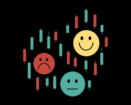 Market sentiment refers to the overall attitude of investors toward a particular security or financial marketのイラスト素材
