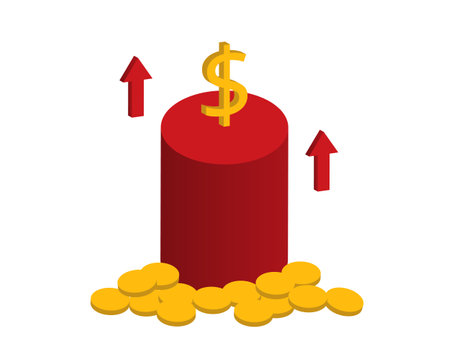 high USD exchange rate due to recession economy crisisのイラスト素材