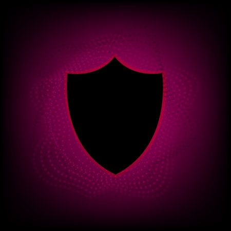 red network light code of circle with code abstract technology backgroundのイラスト素材