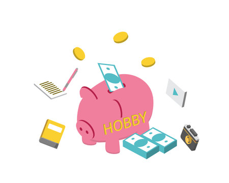 turn hobby into money or extra incomeのイラスト素材