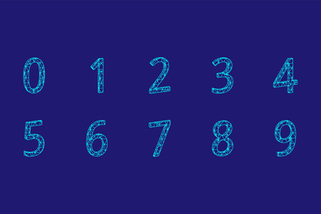 <p>3d technology number font from zero to nine</p>のイラスト素材