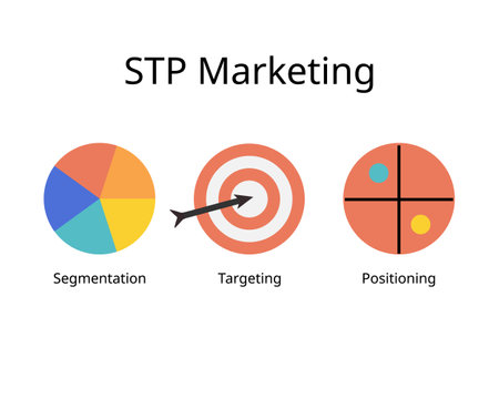 STP marketing for Segmentation Targeting, and Positioning is a three step marketing frameworkのイラスト素材