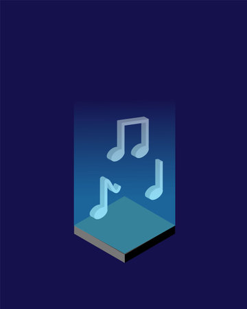 AI Music Generator to Compose song, music, lyrics automaticallyのイラスト素材