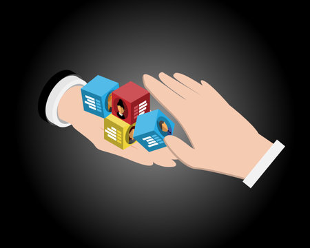 data marketplace to sell Personal data to third-party or data leak outのイラスト素材