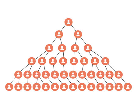 MLM or pyramid scheme or organization chart on the company
